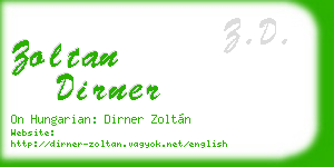 zoltan dirner business card
